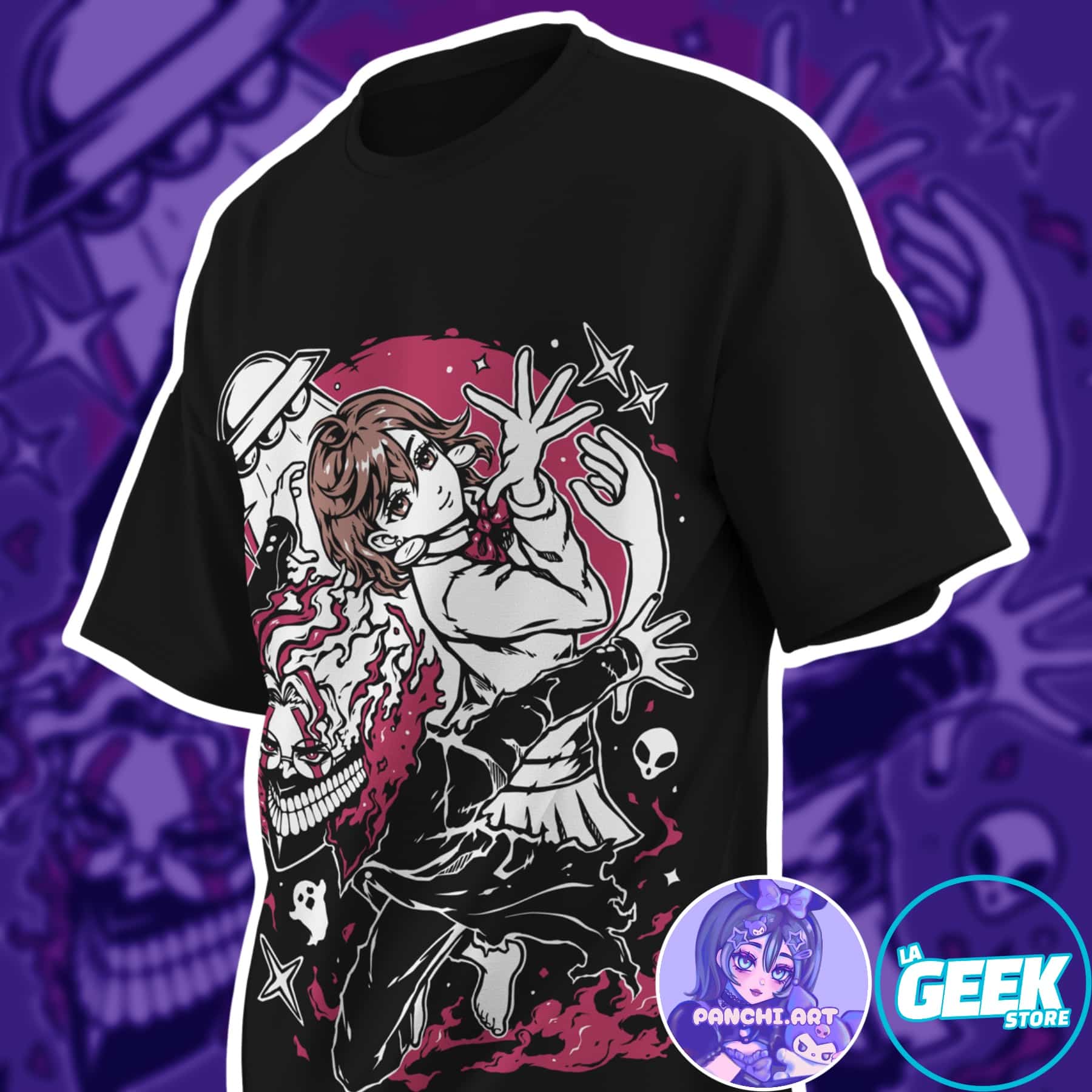 Polera manga corta - Momo y Okarun - Dandadan