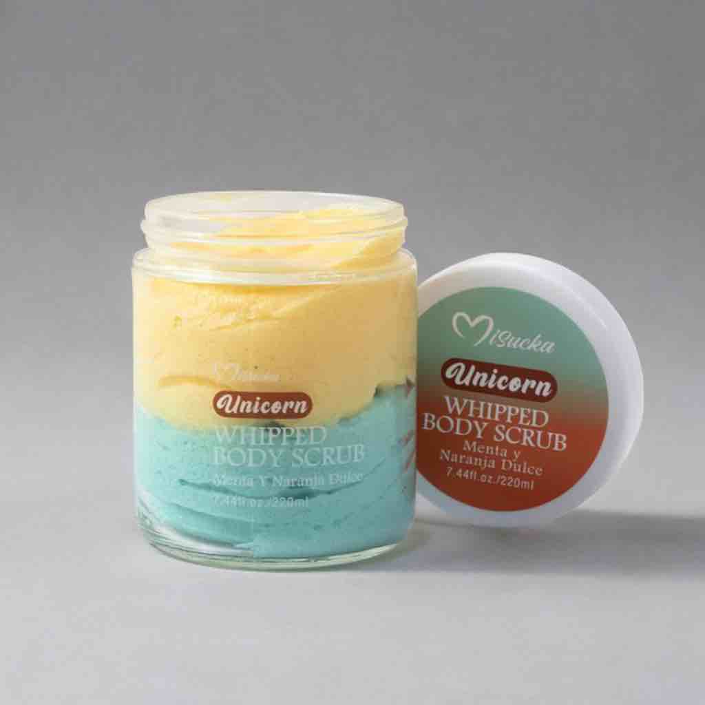 MISUCKA- Exfoliante corporal Unicorn Menta y Naranja Dulce 220 ml