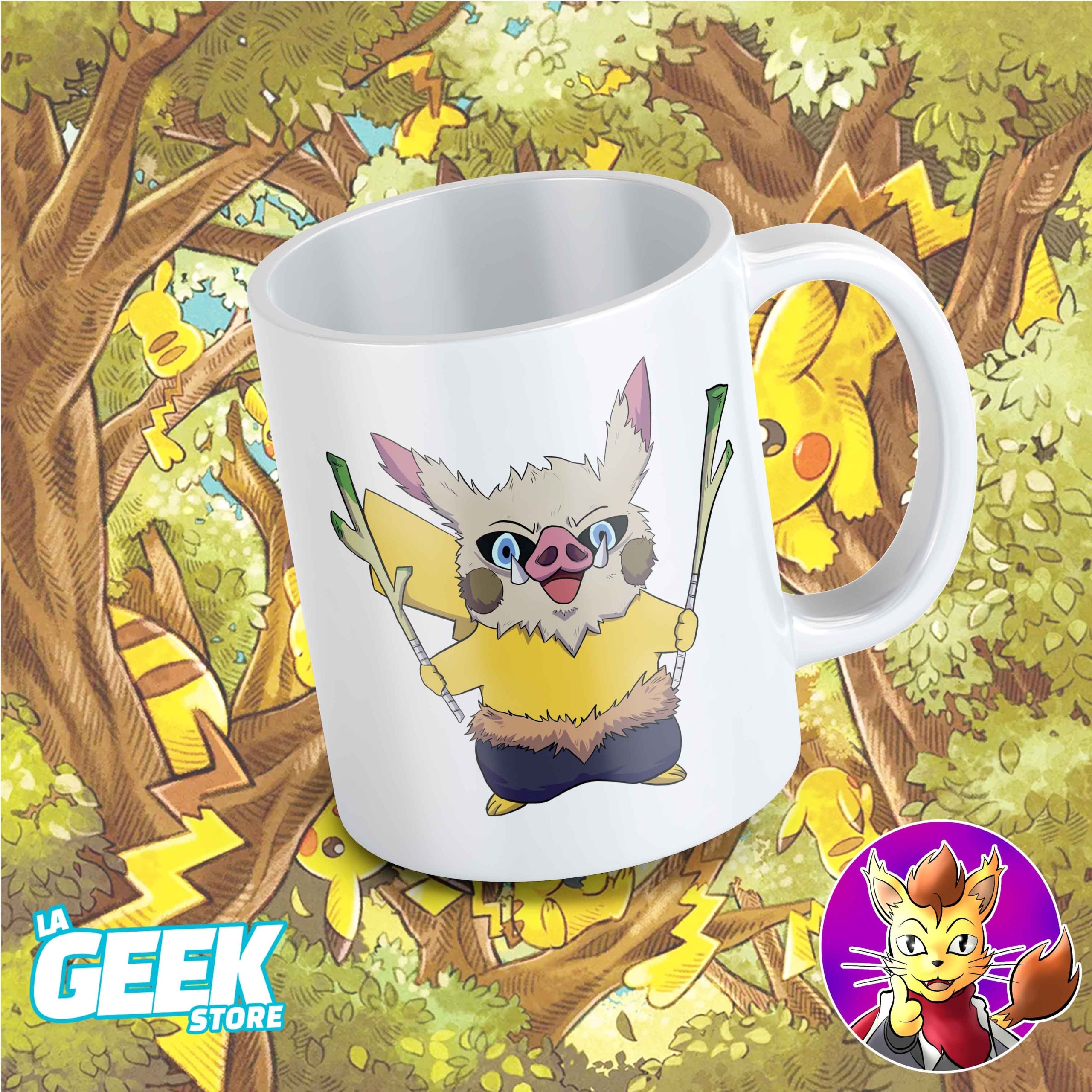 Taza Pikachu Inosuke - Kimetsu no Yaiba