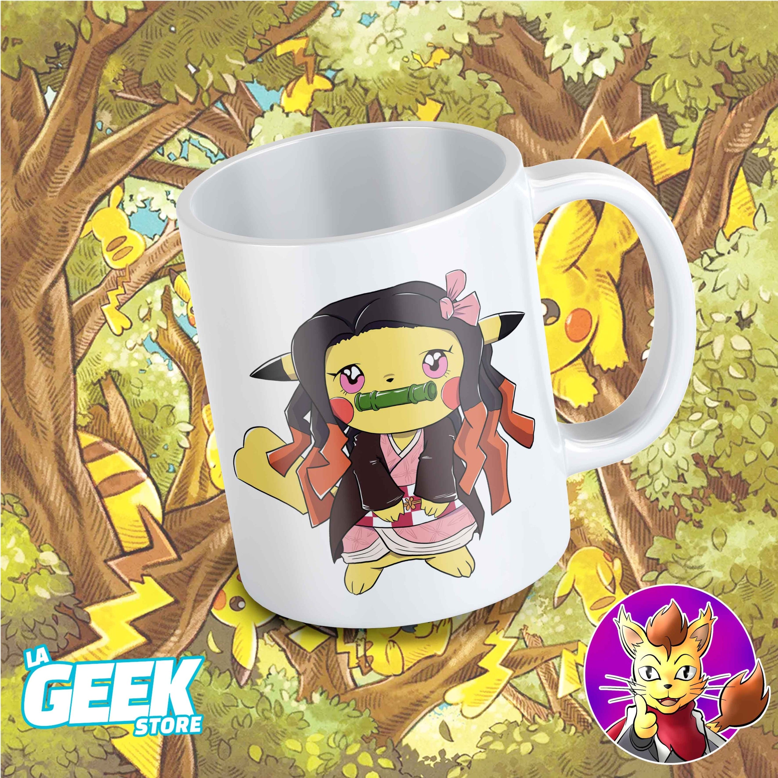 Taza Pikachu Nezuko - Kimetsu no Yaiba