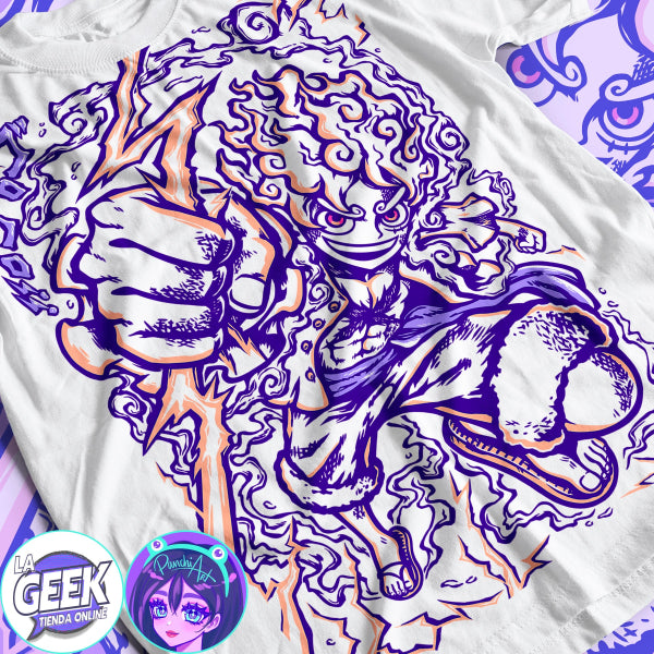 Polera manga corta - Luffy Gear 5 - One Piece