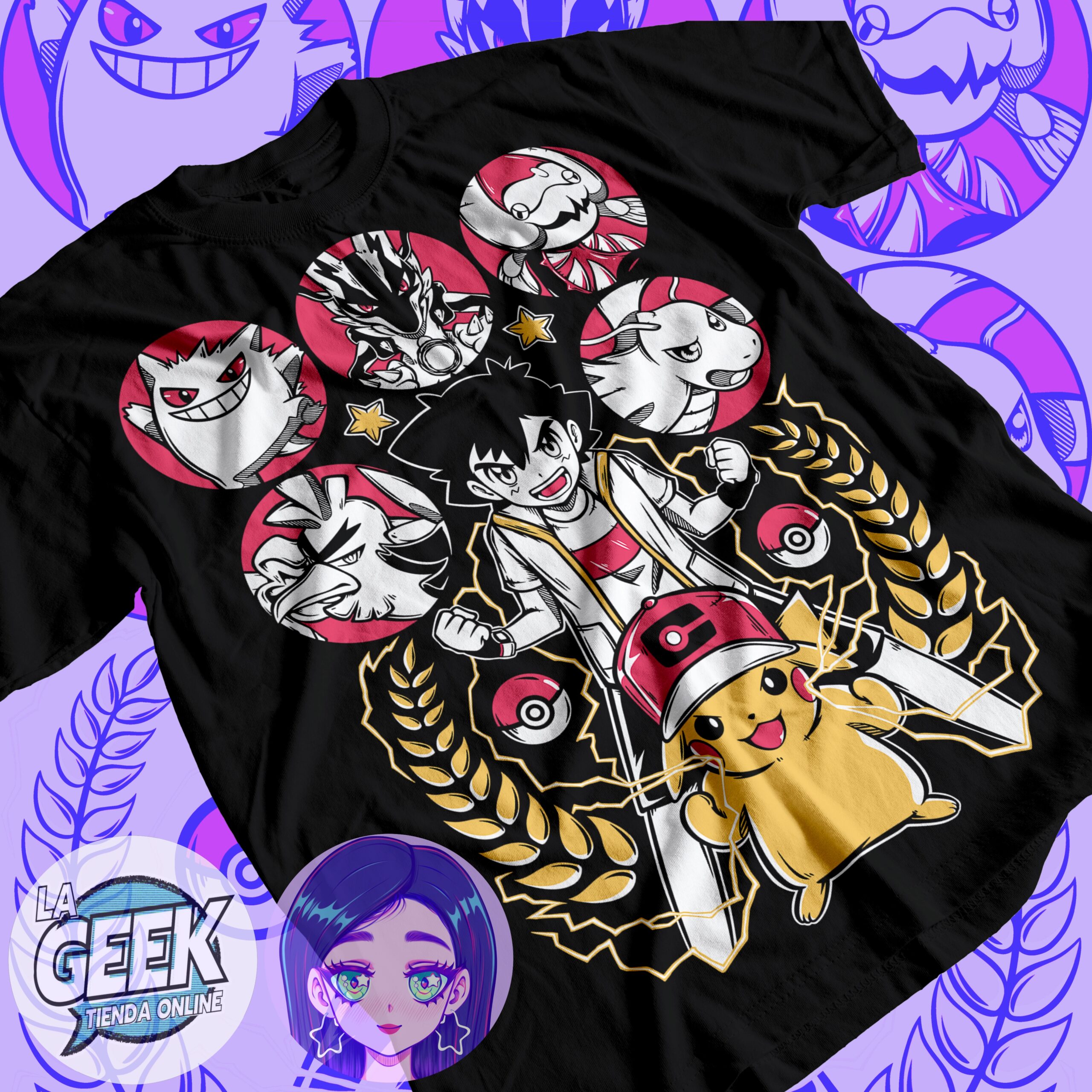 Polera - Ash Campeón - Pokémon