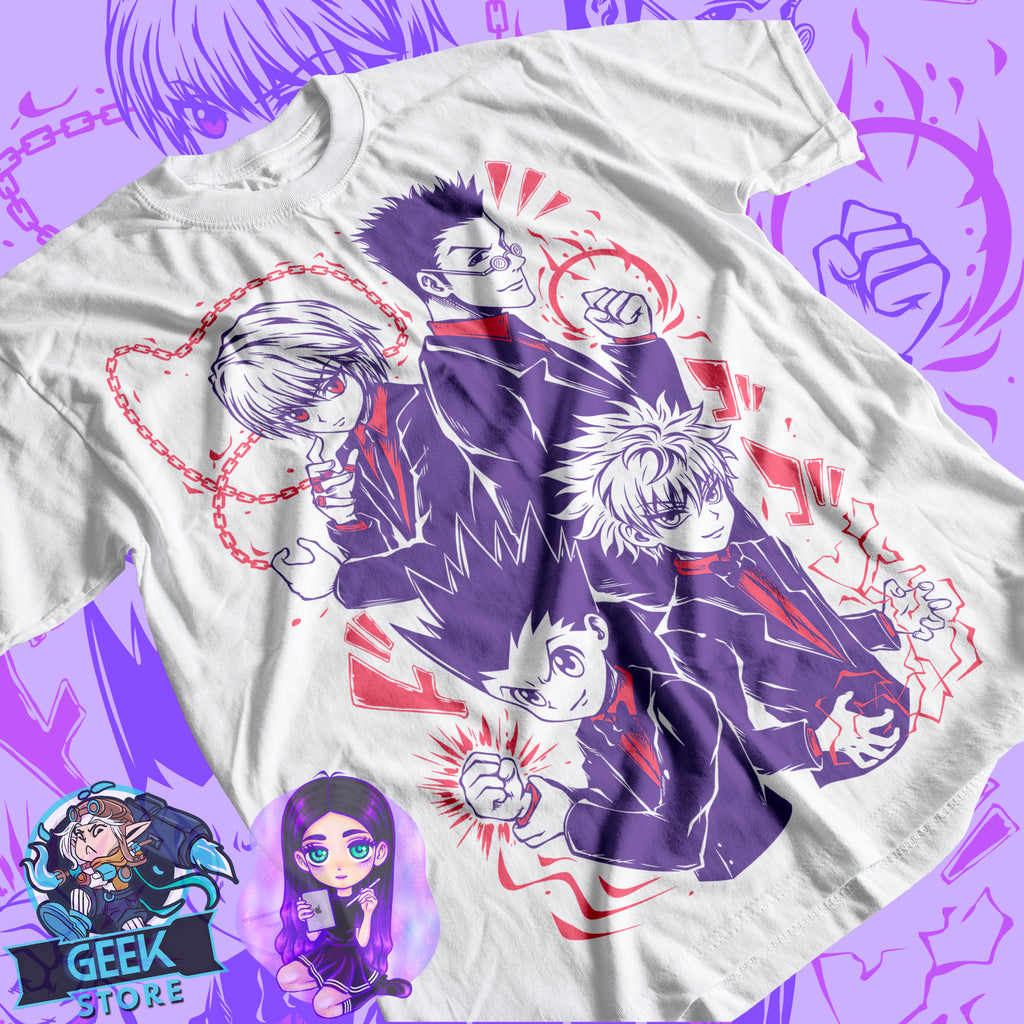 Gon, Killua, Kuraoika y Leorio-Hunter X Hunter