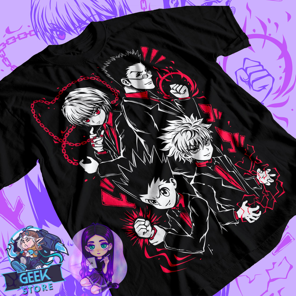 Gon, Killua, Kuraoika y Leorio-Hunter X Hunter