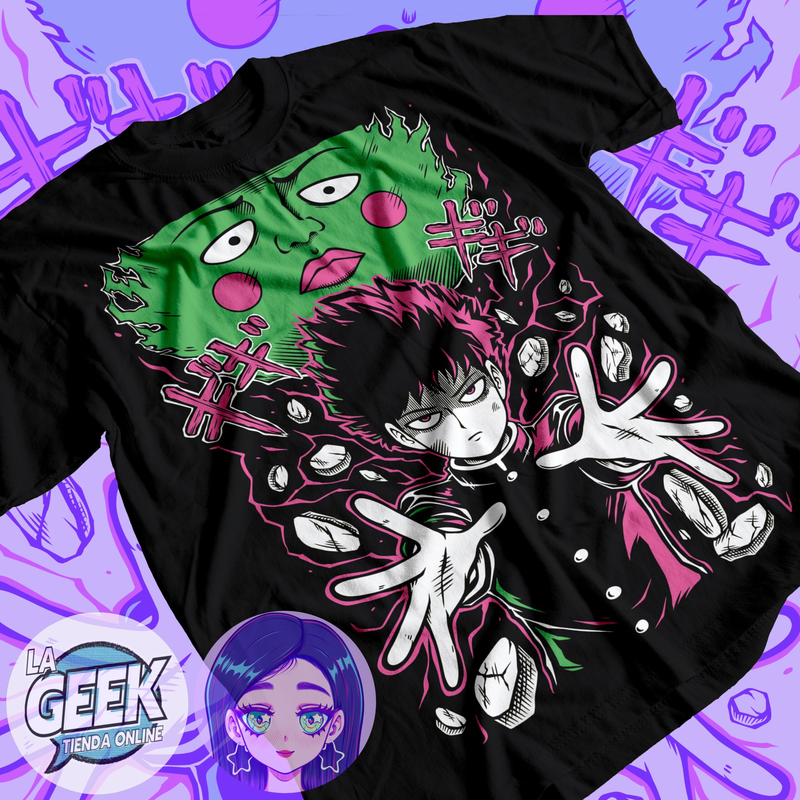 Polera - Mob y Hoyuelo - Mob Psycho 100