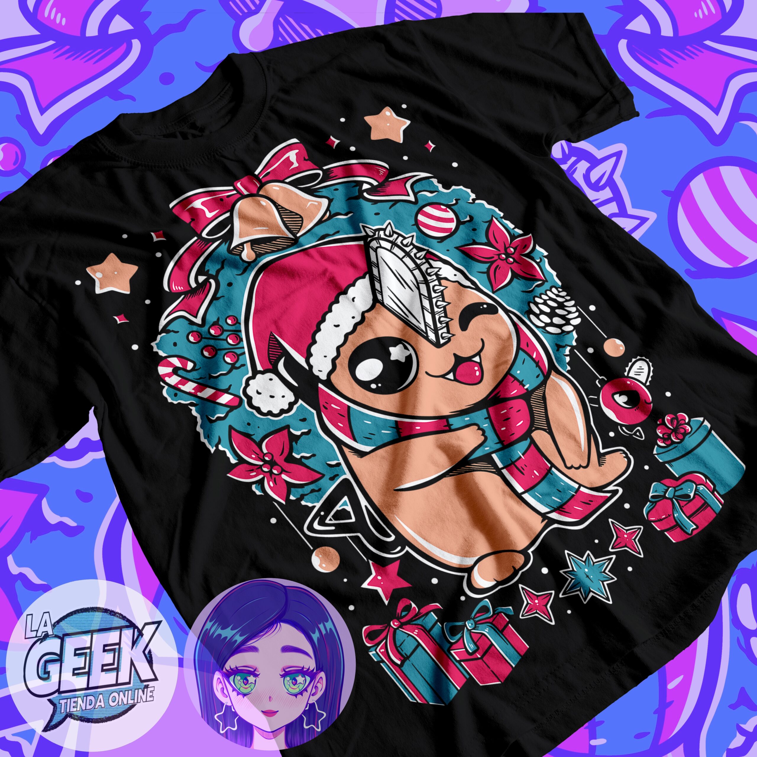 Polera - Pochita Navideño - Chainsaw man