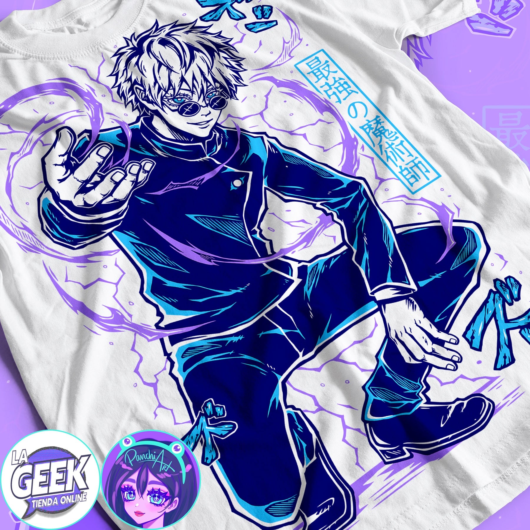 Polera manga corta - Satoru Gojo - Jujutsu Kaisen