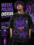 Polera Gengar Overside acid wash