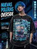 Polera Hatsune Miku Overside acid wash