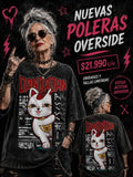 Polera Turbo Abuela Overside acid wash