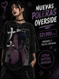 Polera Nana Overside acid wash